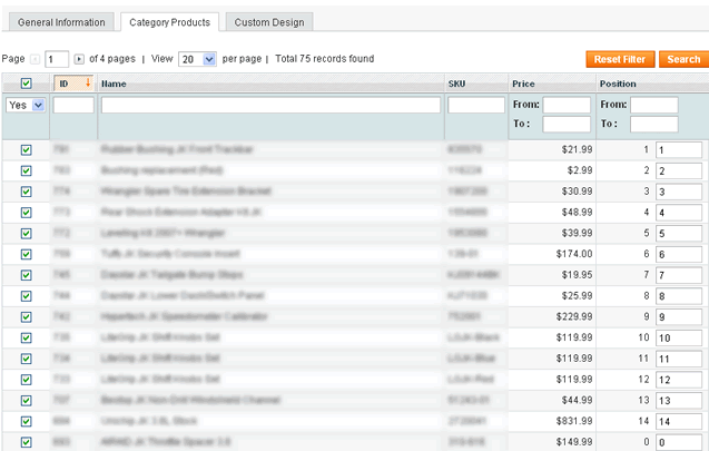 Magento Category Product List Position