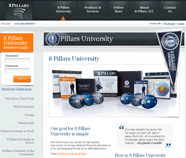 8 Pillars University and Brian Nelson Ford