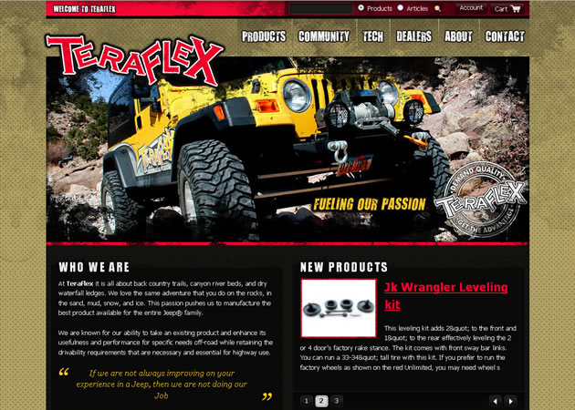 Our first Magento Store :: TeraFlex Suspensions