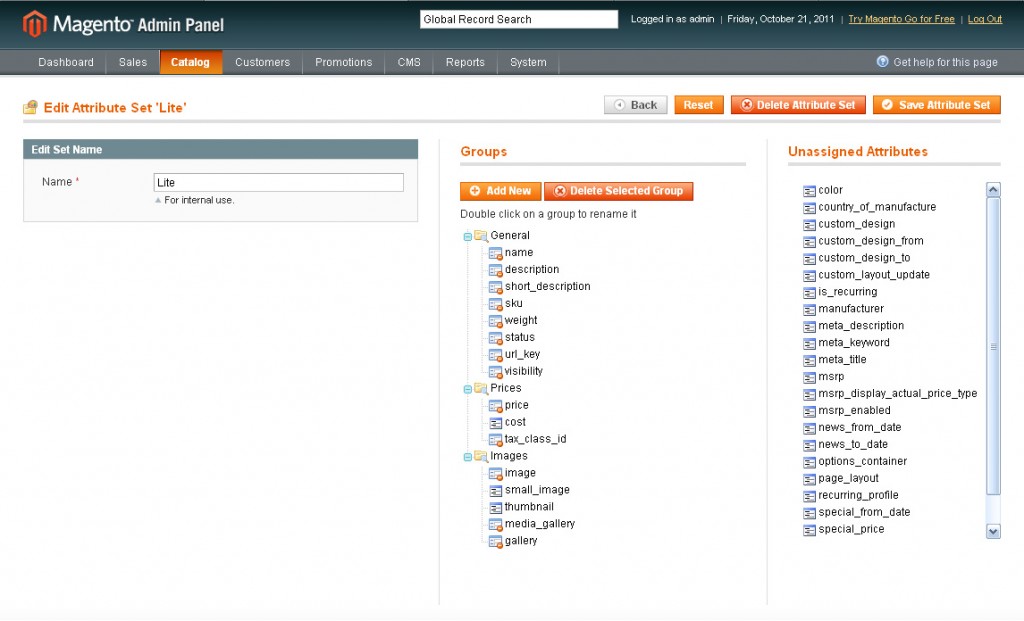 magento-lite-attribute-set
