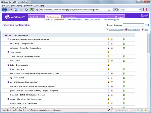 zend core extensions