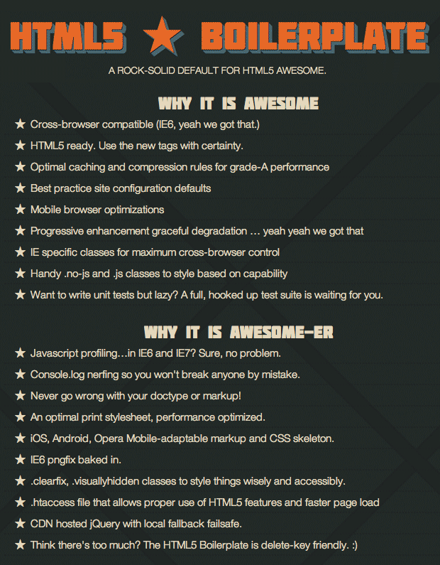 free html5 css boilerplate template