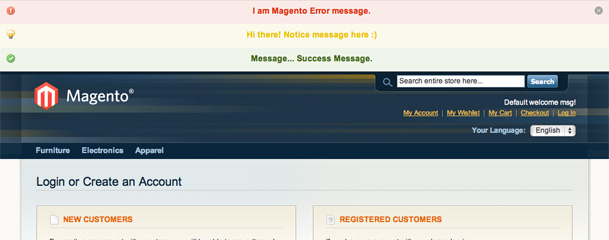 Fancy Magento Global Messages