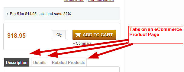 SEO for Tabs on eCommerce Product Pages