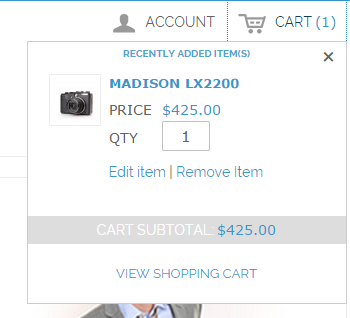 Magento mini cart checkout button missing while item in cart