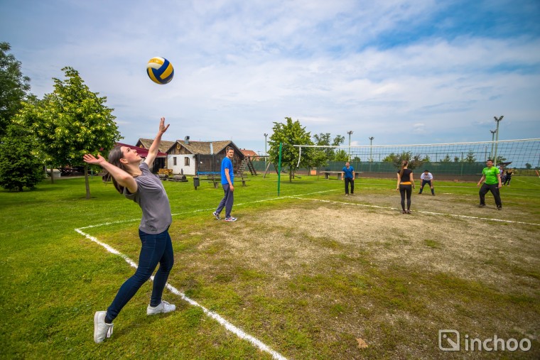 Playing volleyball at ILD