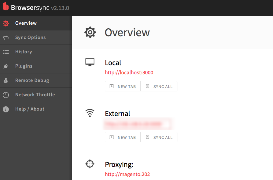 Browsersync UI