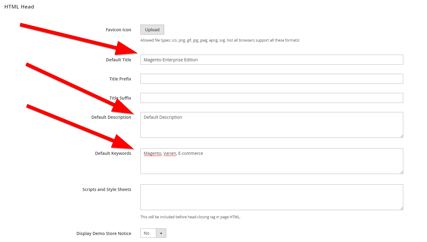 Magento 2 Seo Edit Default Meta Description Keywords And Title