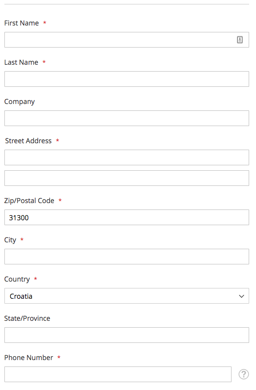 Our Magento 2 checkout inputs ordering