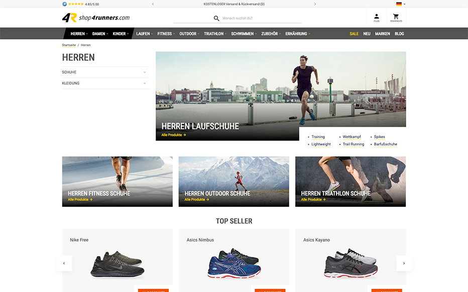 Shop4runners redesign technical Magento upgrade Inchoo work process