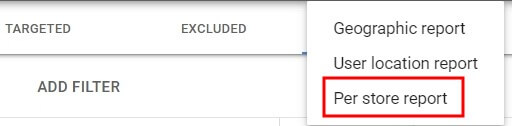 per store report geo tab