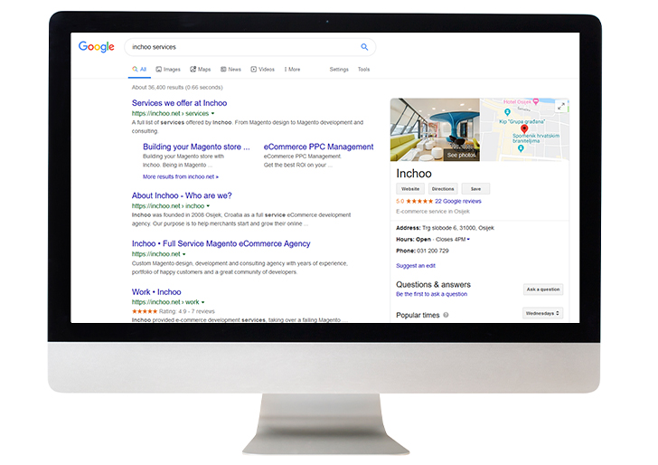 google search result - navigational intent example