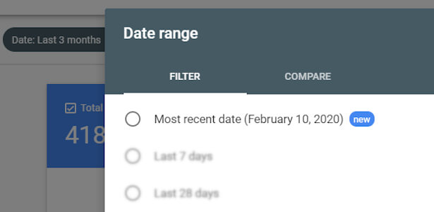 fresh data choose recent date