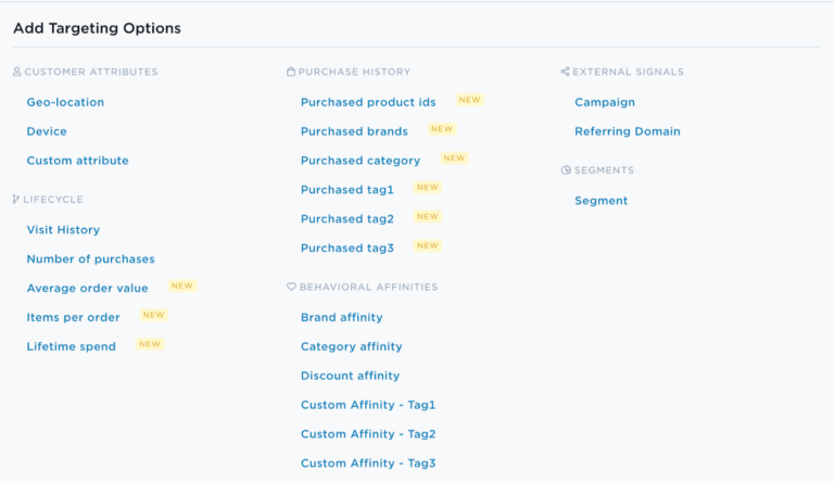 Targeting segments