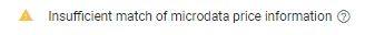 Insufficient Match of Microdata Markup