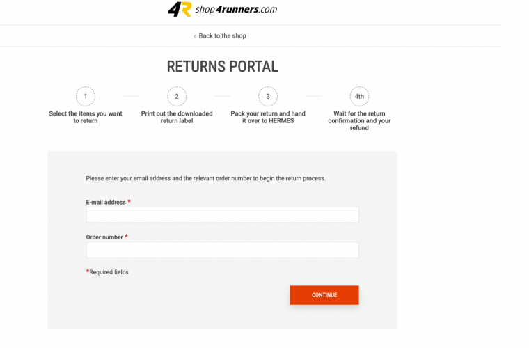 hermes return portal