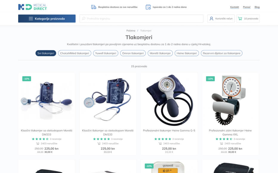 Medical Direct Category Page