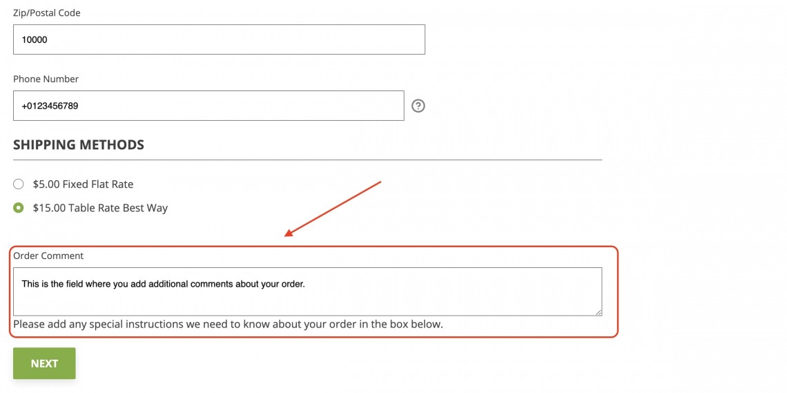 Order Comment in Magento