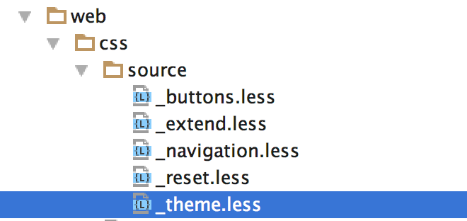 extending theme.less