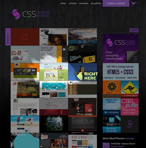 Our New Design is Nominated for a CSS Award - Vote for us