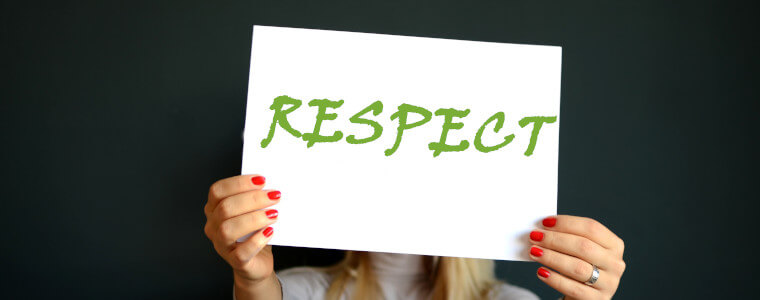 respect sign paper