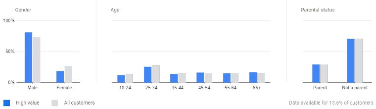 customer value report demographics example 2