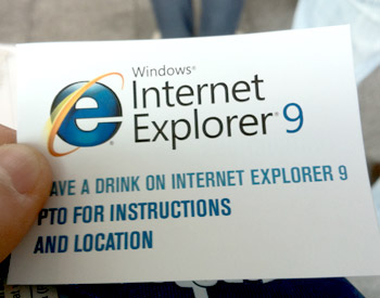 A drink on Ie9