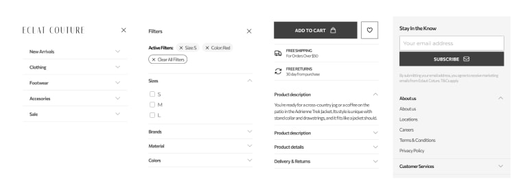 Design modularity - accordion toggle example